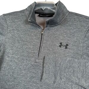 Under Armour Golf ColdGear Pullover Mens Small Gray 1/4 Zip Long Sleeve